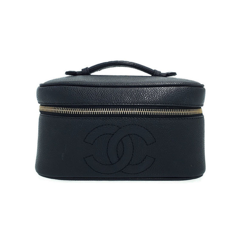 Chanel Cocomark Vanity Bag Case Black